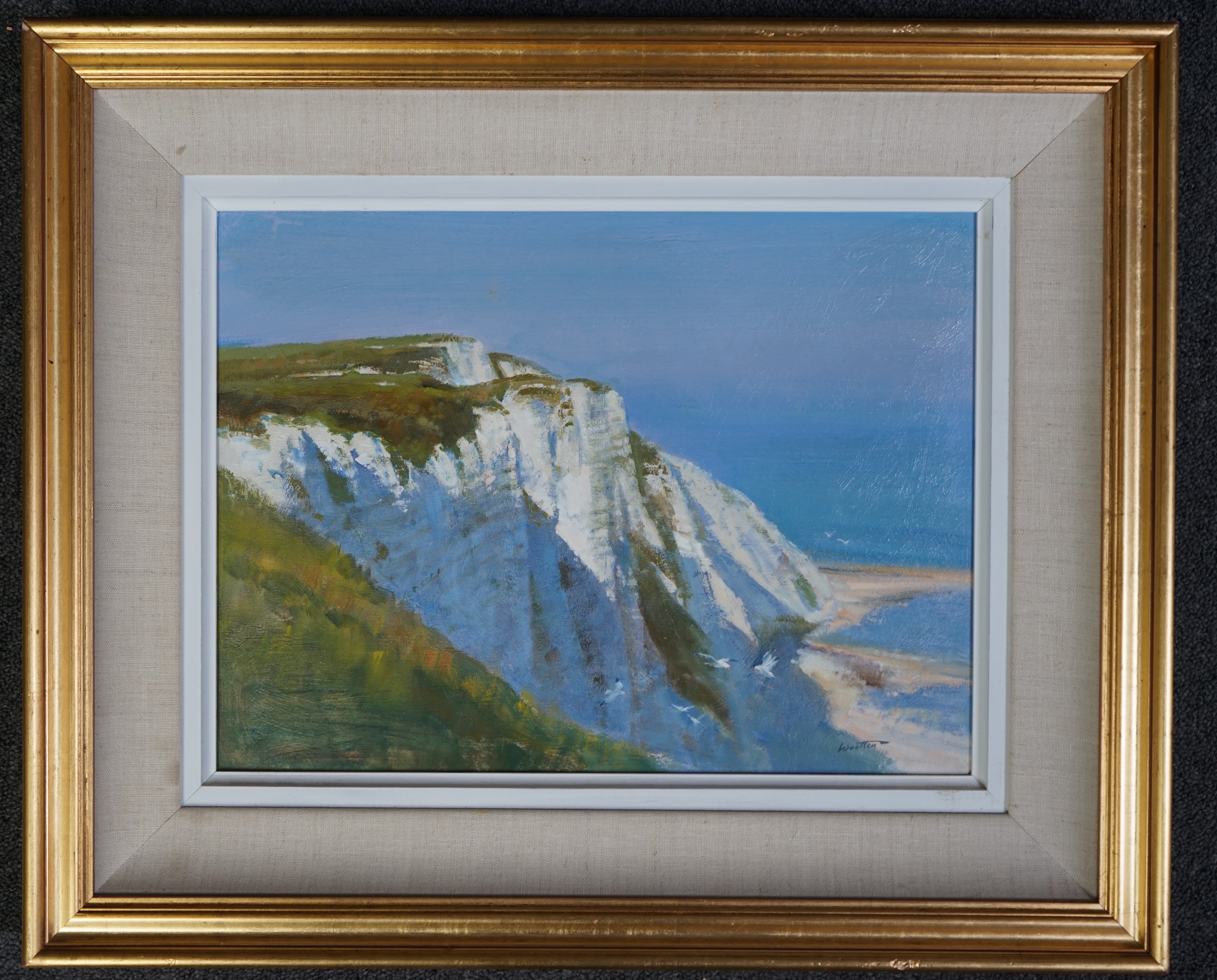 Frank Wootton (English, 1914-1998), Beachy Head, oil on board, 30 x 40cm